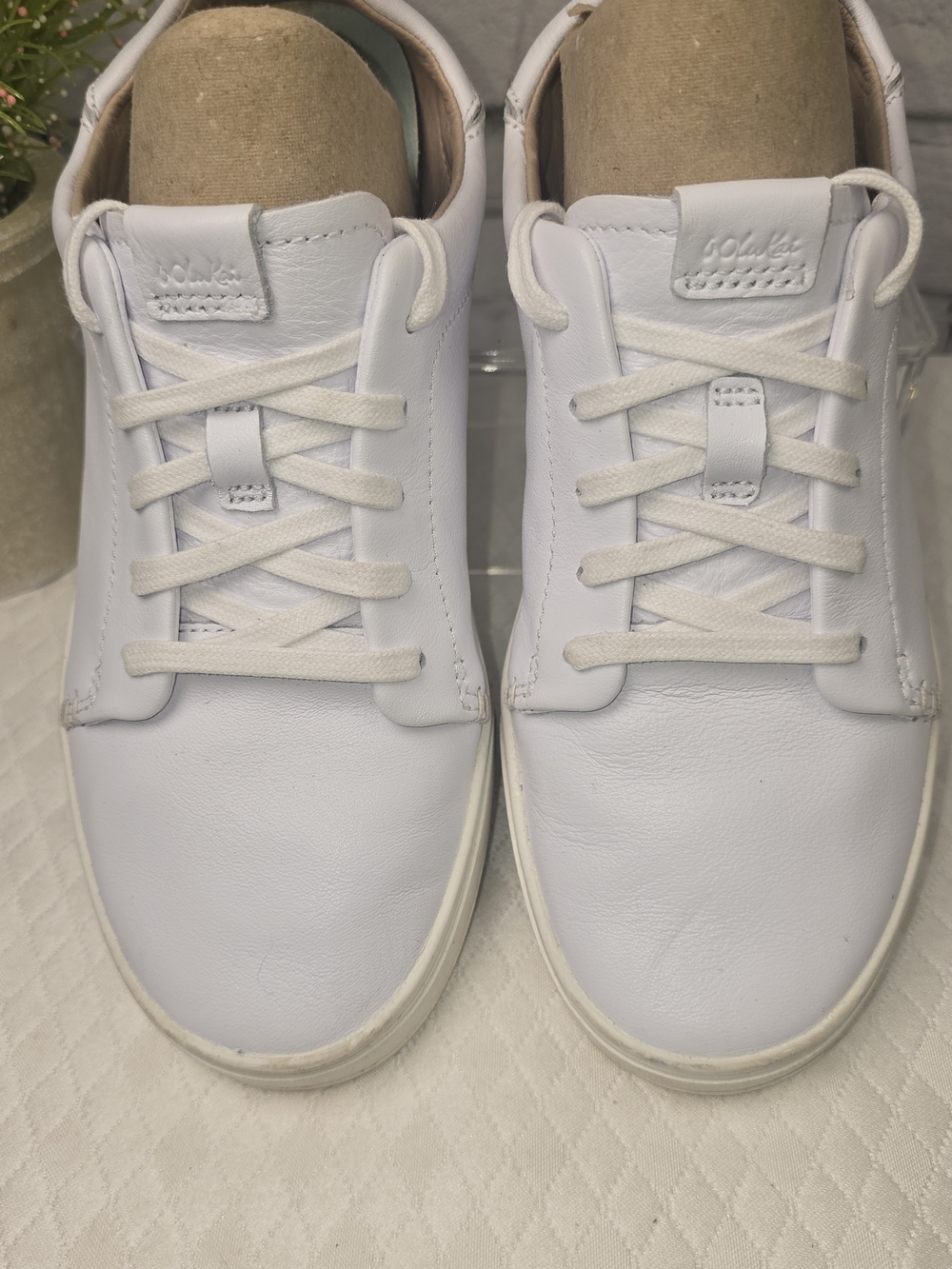 OLUKAI PEHUEA LI'LLI WOMESN SNEAKERS WHITE LEATHER CONVERTABLE HEEL SIZE 7 EUC - Picture 8 of 12